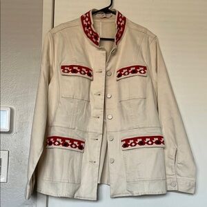 Tory Burch - Beautiful demin embroidered jacket